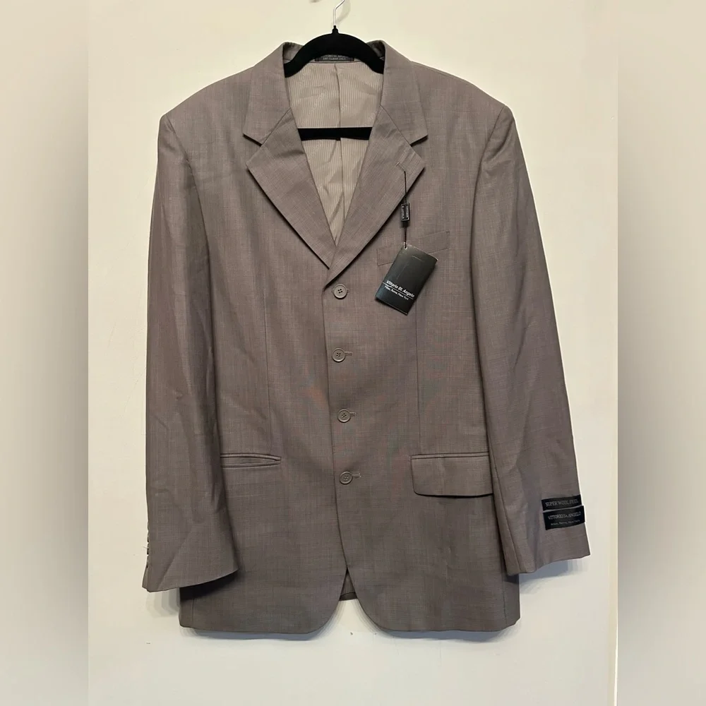 NWT Y2K Era Vittorio St Angelo Y2K Era Gray Sport Coat Blazer 40L